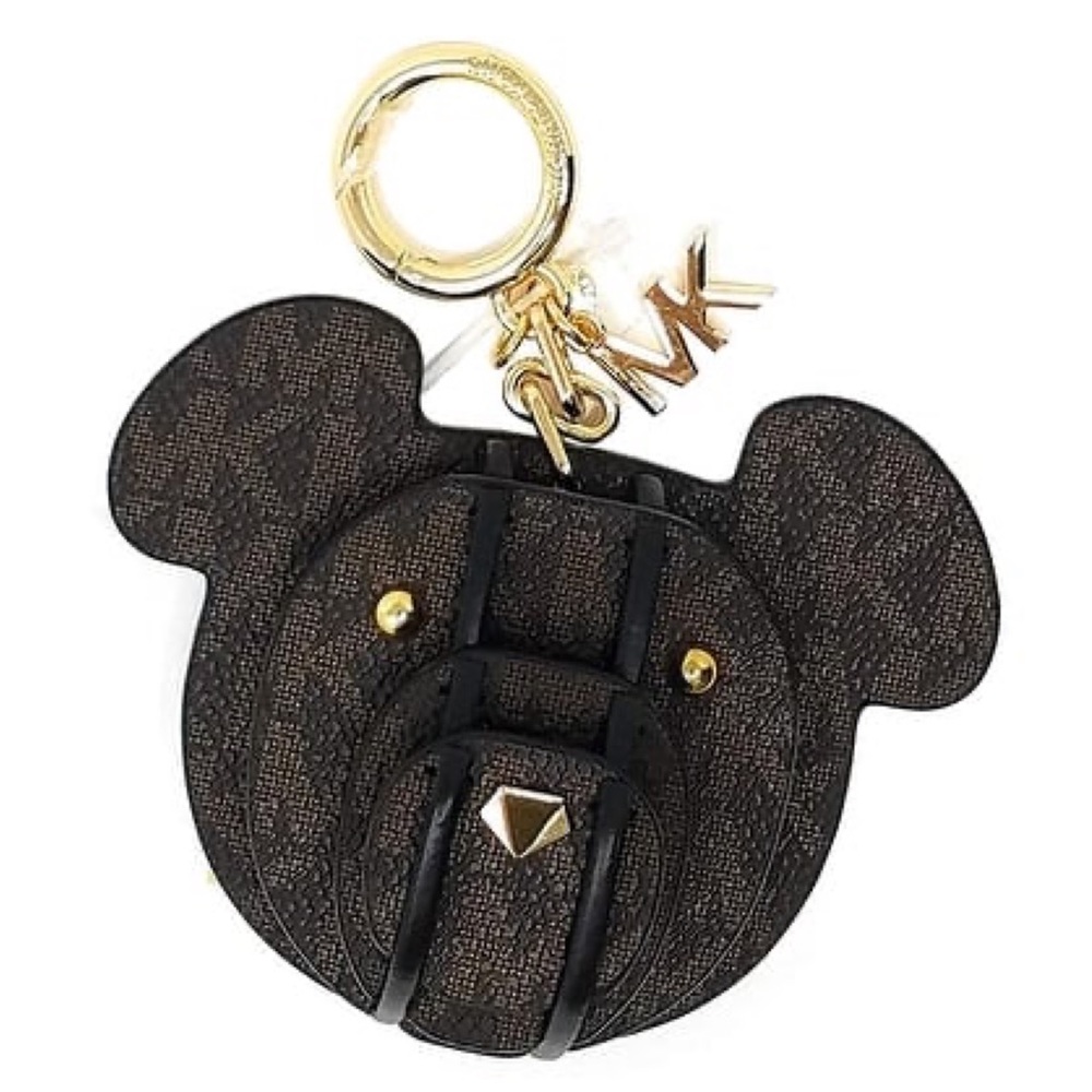 Michael Kors Signature 3D Bear Charm Key Chain - Picture 2 of 3